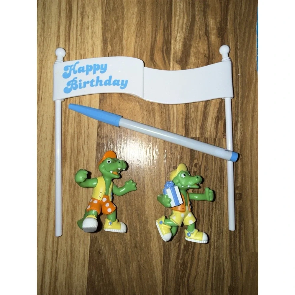 VTG Cake Decorations Wilton Bears‎ Helicopters Avon Bunny Alligator Lot